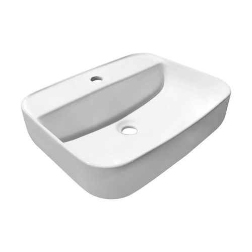 Cuba Apoio 50x39,5cm Retangular com Mesa Duomo Branco ST73933 Aqqua