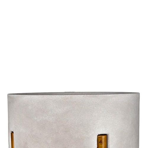 Vaso Cilíndrico Japi 33cm Decore Cimento Queimado