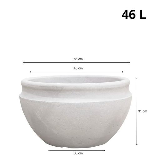 Vaso Antique Japi 56cm Cimento Queimado