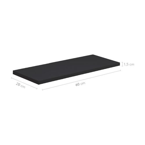 Prateleira Preta 1,5x20x60cm (Facility) 08057.000 PRAT-K