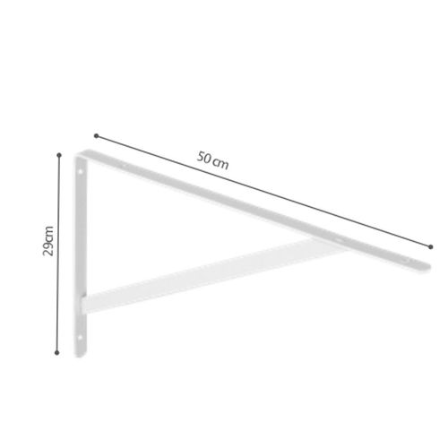 Mão Francesa 50cm Branco P/Prateleira (Leve) 08163.005 PRAT-K