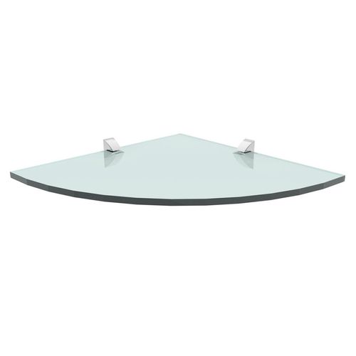 Prateleira Vidro Raio 30x30cm Suporte Cromado Vetro 08621.003 PRAT-K