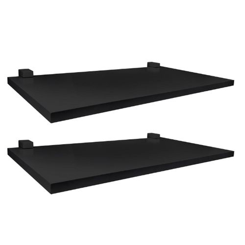 Kit Prateleira 2 Peças 1,2x20x40cm Suporte Preto Me Leve 10262.010 PRAT-K