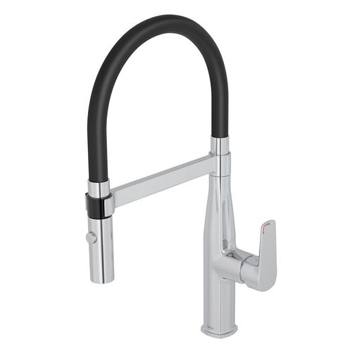 Misturador Monocomando Deca Cozinha Mesa Cromado Preto