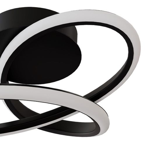 Plafon Led Hevvy Horizon Maze Small Preto Luz Amarela/Neutra/Brc 20w