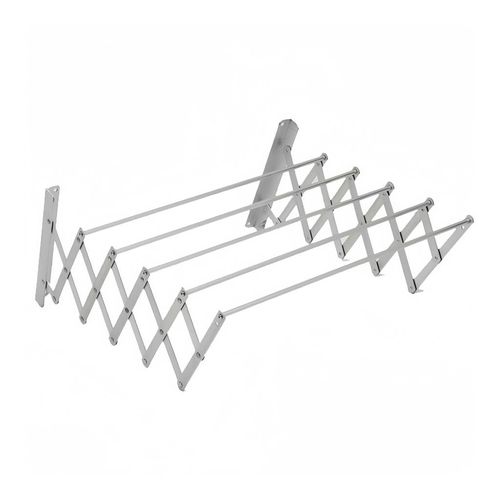 Varal de Parede Uttil Retrátil Prateado 80cm