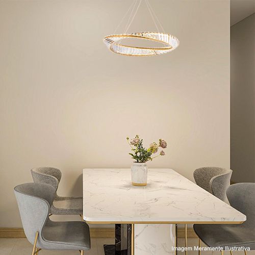 Pendente Led Taschibra Revolve com Cristal 16W