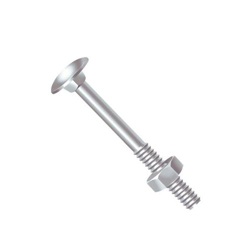 Parafuso Frances Ciser AC UNC Com Porca Sextavada 5/16x3.1/2 Rosca parcial Zincado ZB 100 Un