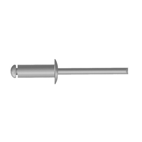 Rebite de Repuxo Ciser Alumínio 4,0x16mm Polido 100 Un