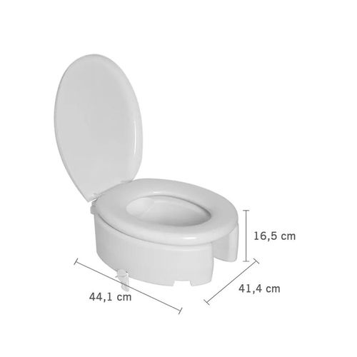 Assento Sanitário Astra 16,5cm Almofadado Elevado com Trava