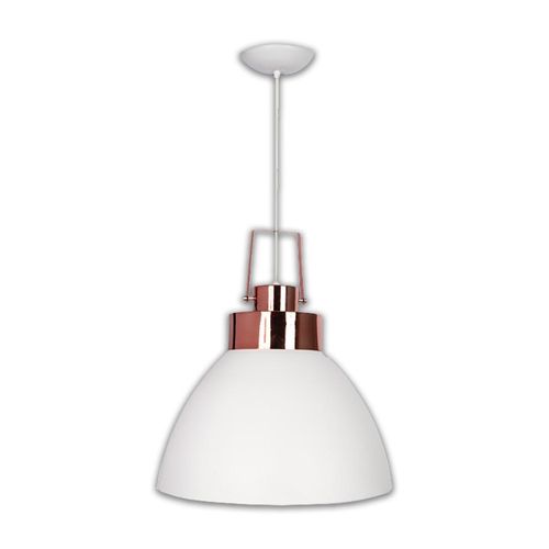 Pendente Alumínio Neo Iluminação Arcanas Branco e Rosê 1xE27 120W