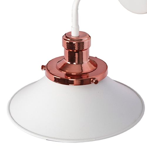 Arandela Alumínio Neo Iluminação Melbourne Branco e Rosê 1xE27 120W