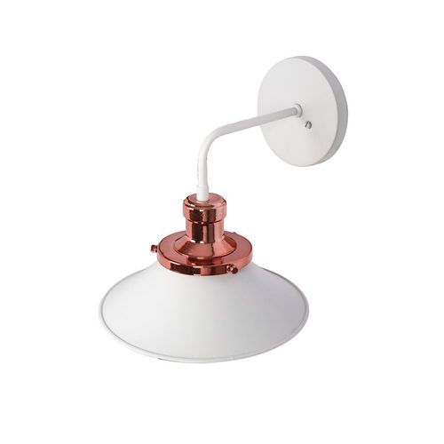 Arandela Alumínio Neo Iluminação Melbourne Branco e Rosê 1xE27 120W