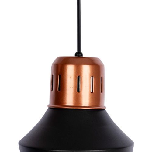Pendente Alumínio Neo Iluminação Home Preto e Cobre 1xE27 120 W