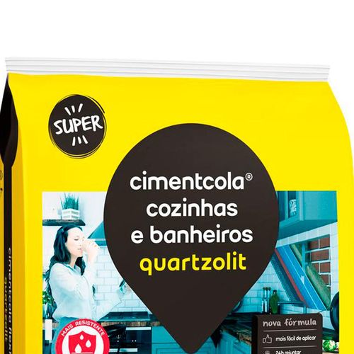 Argamassa Quartzolit Cozinhas e Banheiros Cinza 20kg