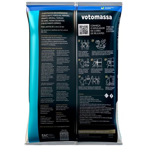 Rejunte 2x1 Porcelanatos e Cerâmicas 1kg Marrom 6204391 Votomassa