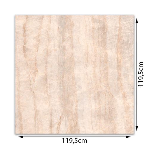 Porcelanato "A" Roca Taj Mahal Lamina Soft Touch Retificado 119,5x119,5