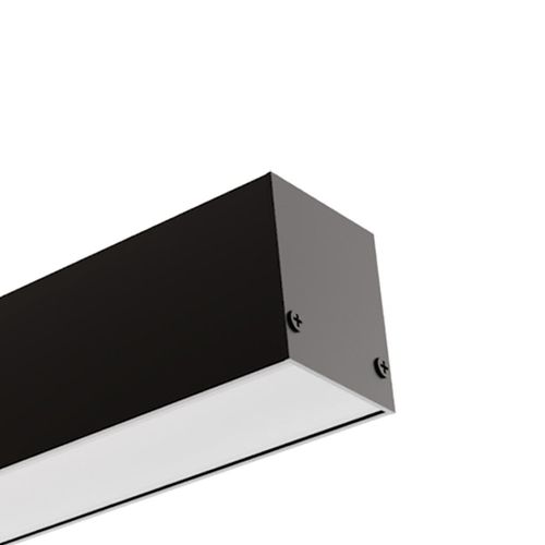 Perfil de Sobrepor Alojamento Luminatti Para Fita Led  2M Largura 3,7Cm Preto