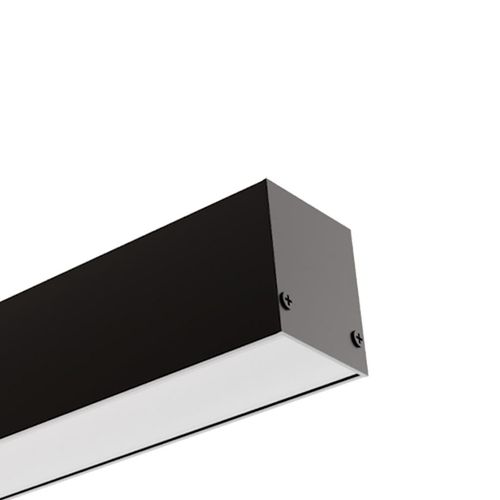 Perfil de Sobrepor Alojamento Luminatti Para Fita Led 1M Largura 3,7Cm Preto