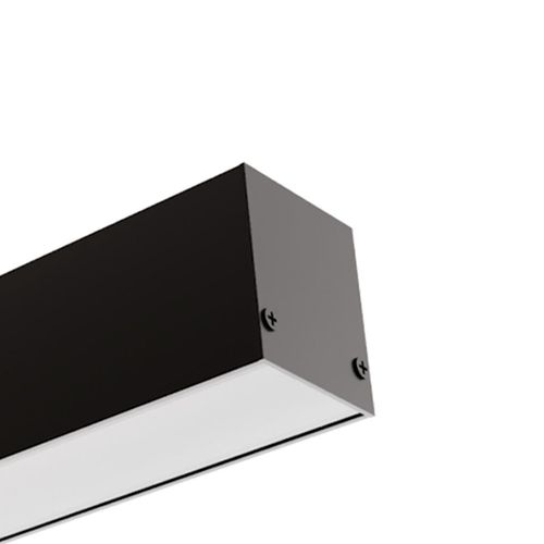 Perfil de Sobrepor Alojamento Luminatti Para Fita Led  3M Largura 3,7Cm Preto