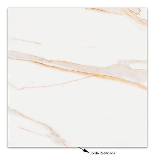 Porcelanato Ceusa Calacata Royal Wh Polido "A" 120x120 Retificado