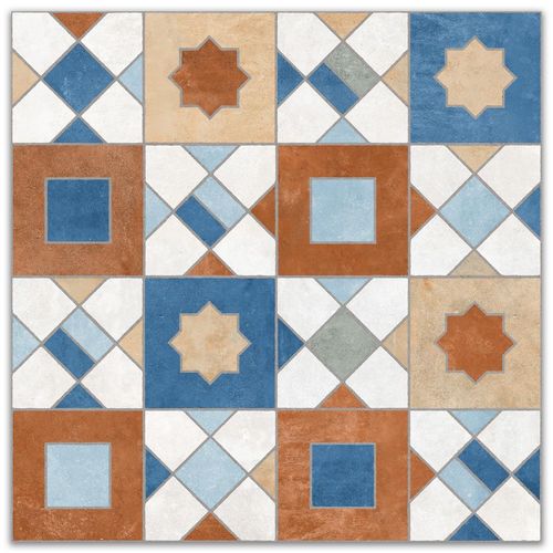 Porcelanato Ceusa Ladrilho Marroquino Mix Nat "A" 58,4x58,4 Retificado