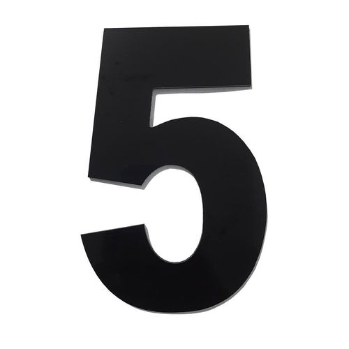 Número ACM Numeral Preto 5 685-5 185mm
