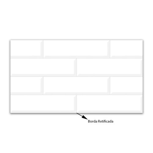 Revestimento Lume Brick White Brilhante Retificado "A" 32x59