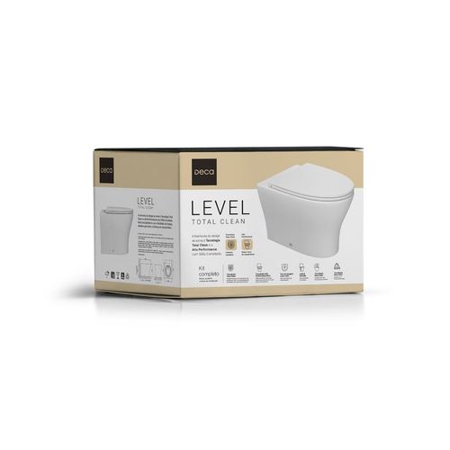 Kit Bacia Convencional Completo Deca Level Total Clean Branco