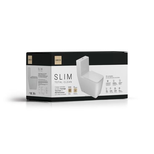Kit Bacia com Caixa Completo Deca Slim Total Clean Branco