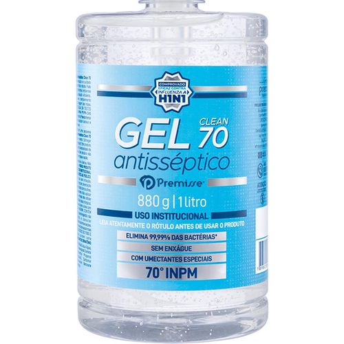 Gel Clean Alcool  Antiseptico 70%  1Litro Premisse