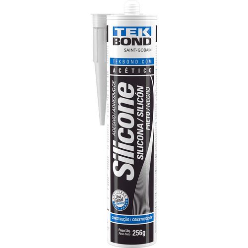 Silicone Acético Tekbond Preto 256g