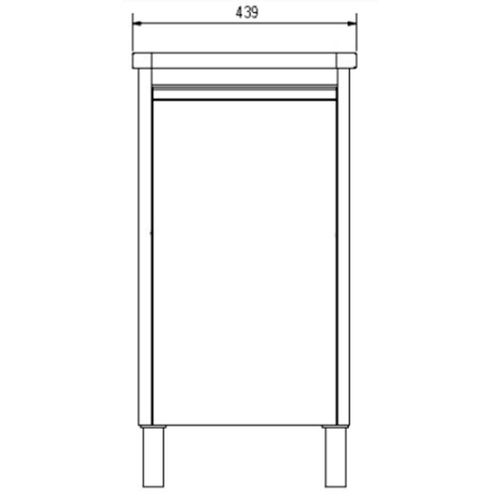 Kit Lavanderia Aço Inox Docol Alto Brilho com Valvula 23 Litros 44x51,5x85cm