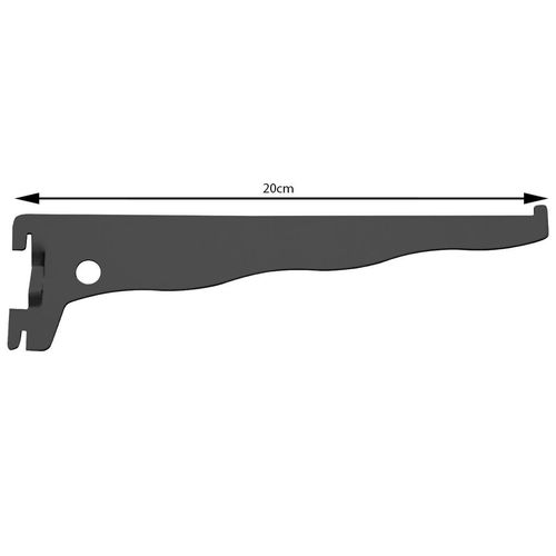 Suporte de Trilho para Prateleira Prat-K Preto 20cm