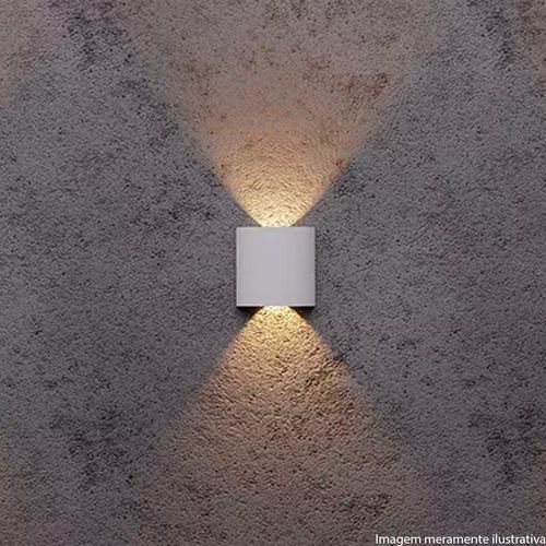 Arandela Led Taschibra Lyra Preta Luz Amarela 3W