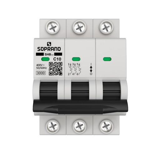 Disjuntor 10A Tripolar Soprano 3KA Curva C