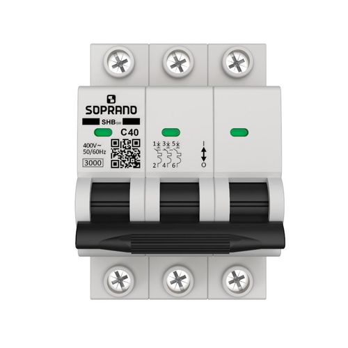 Disjuntor 40A Tripolar 3KA Curva C GIII 05121.7040.31 Soprano
