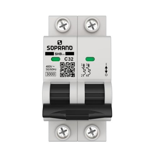 Disjuntor 32A Bipolar Soprano 3KA Curva C