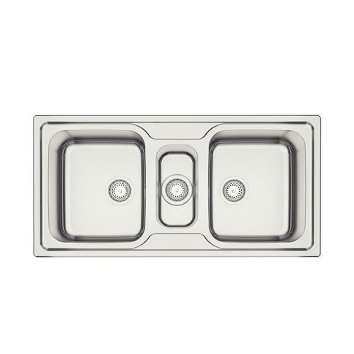 Cuba em Aço Inox Sobrepor Tramontina com Auxiliar e Válvula Marea Deep 100x50cm 93816503