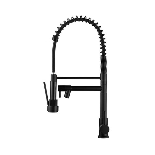 Misturador Monocomando Aqqua Cozinha Duo Preto Fosco