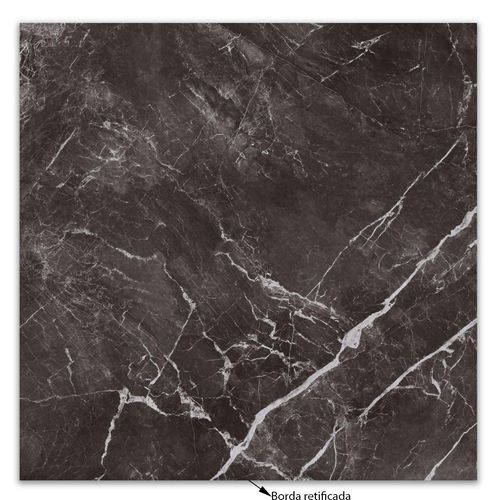 Porcelanato Elizabeth Ouro Negro Polido "A" 120x120 Retificado