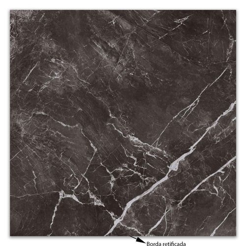Porcelanato Elizabeth Ouro Negro Polido "A" 120x120 Retificado