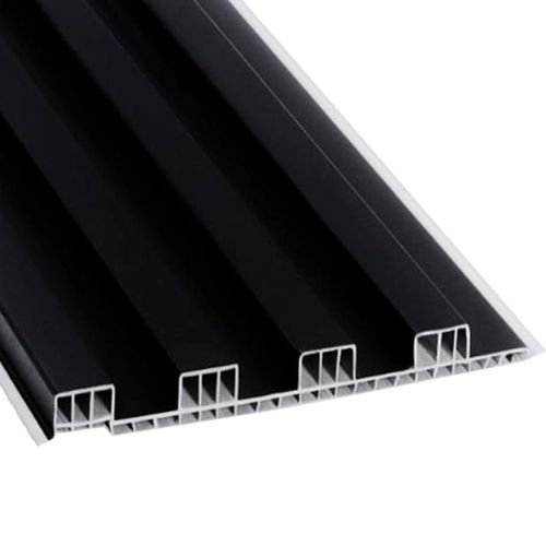 Painel Ripado PVC 20x400cm Slim Interno Preto 1600 Macheto