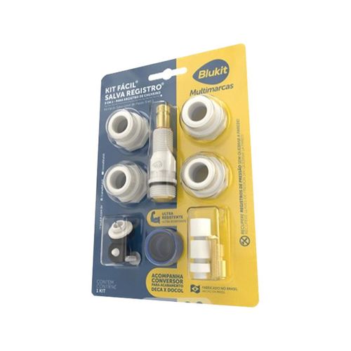 Kit Salva Registro de Pressão 9 em 1 em PPS sem Acabamento 061403-212 Blukit