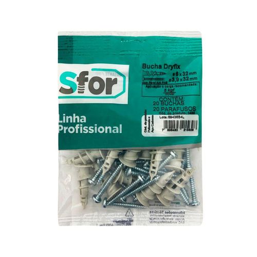 Parafuso A/A PHS 3,9x32 Com Bucha Dryfix - 20 Peças 1489 Sfor