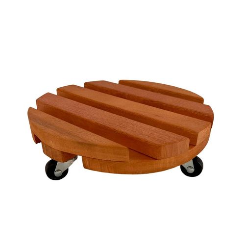 Suporte para Vaso Eucalipto 28cm 28cm Eucalipto Stain Jatobá S9107 Massol