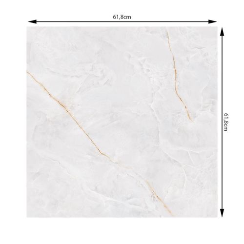 Porcelanato "A" Decore 61,8x61,8 Mahal Lux Polido Retificado