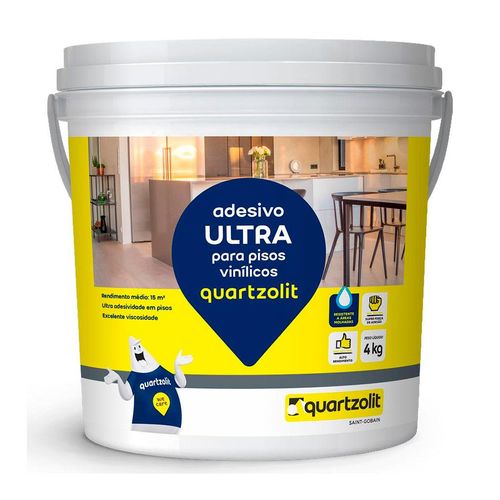 Cola para Piso Vinílico Quartzolit Ultra Branco 4kg