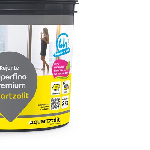 Rejunte Superfino Premium Quartzolit Cinza Platina 2kg