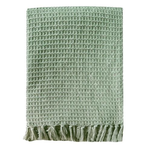 Manta Sofá 125x150cm Algodão Verde Militar ST76615 Uttil